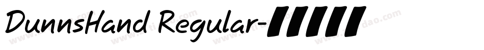 DunnsHand Regular字体转换